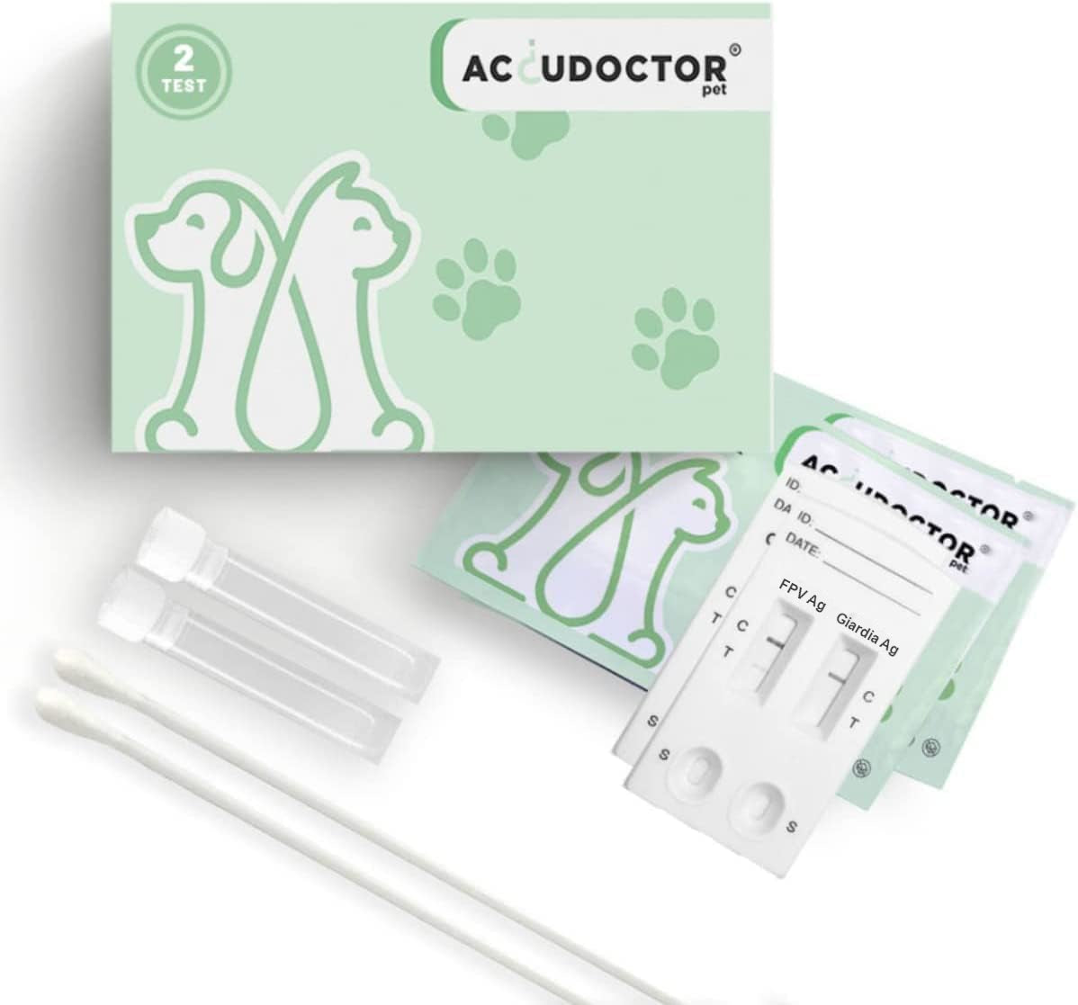 2 Accudoctor Giardia Lamblia Ag + FPV Felines Panleukopenie