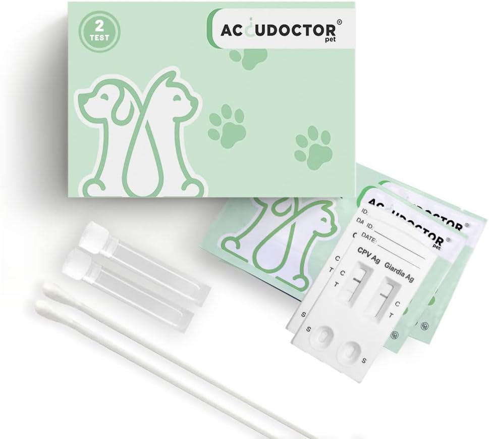 2 Accudoctor Canine Parvovirus Test CPV Ag + Giardia Lamblia Ag