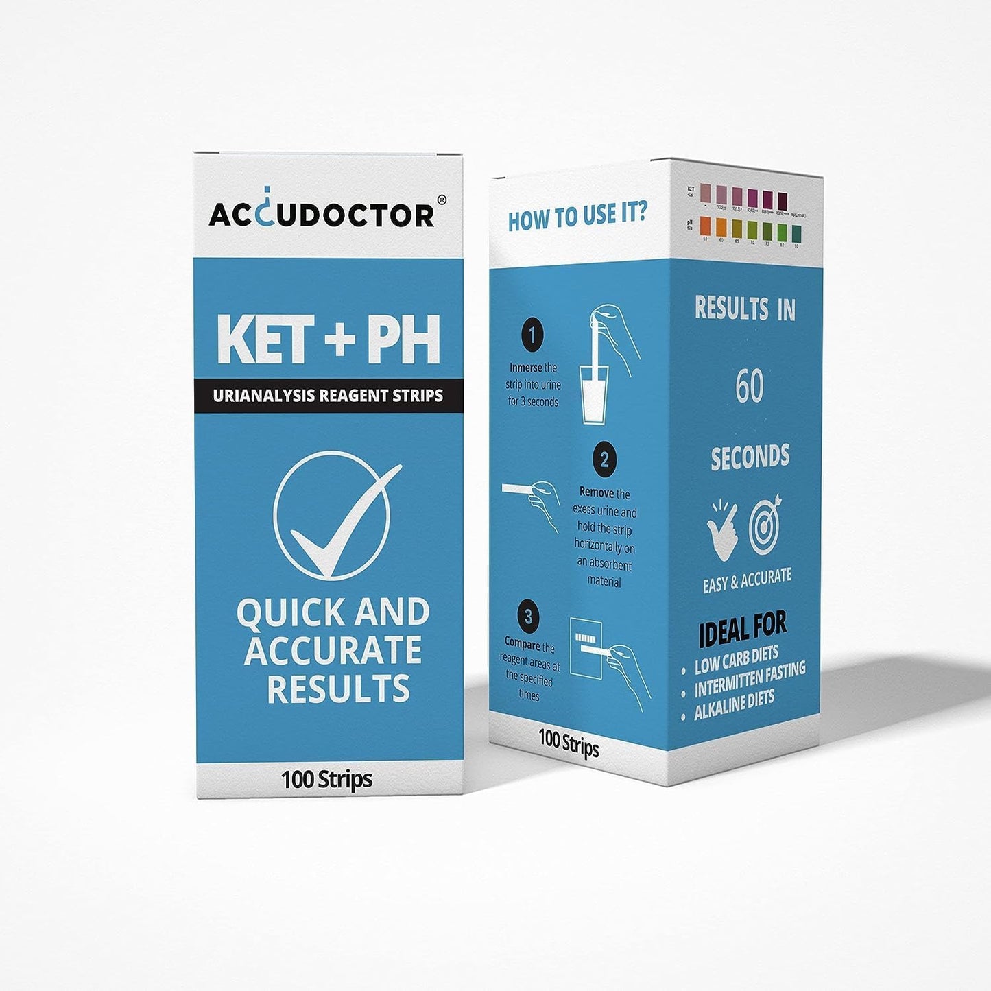 100 Accudoctor Urinteststreifen Ketonen + pH